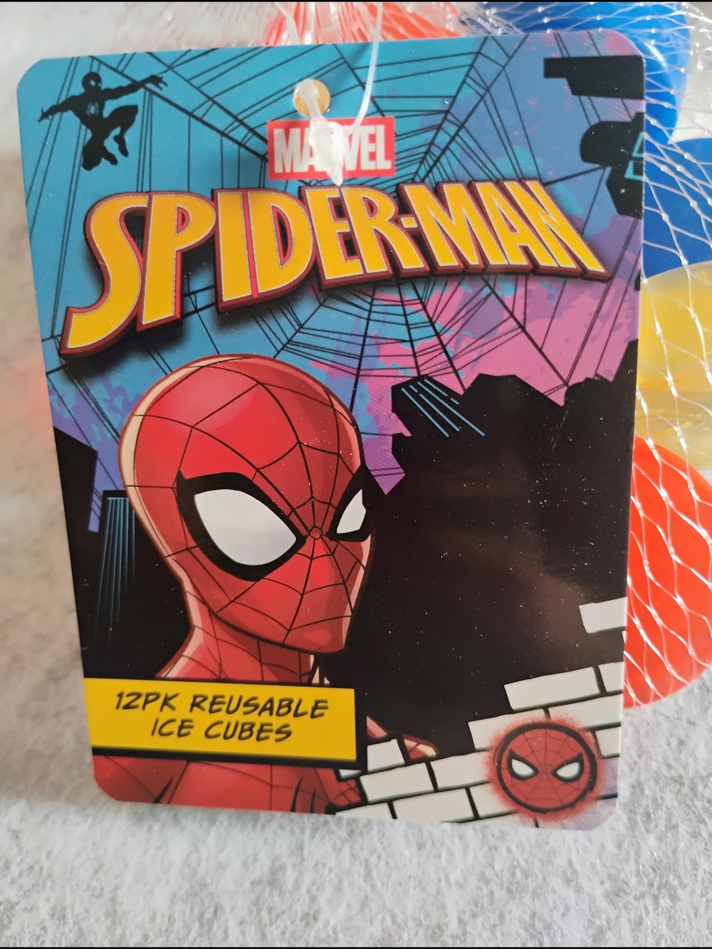 Marvel Spider-Man Reusable Ice Cubes - Red, Blue, Yellow
